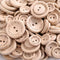 100pcs Natural Wooden Button Craft Sewing DIY Handmade with Love Wooden Buttons (15mm)