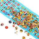 194 Pieces Creative Push Pins National Flag Pins Thumb Tacks Country Map Push Pin Decorative Drawing Pins for Bulletin Board, Pinboard, Map, Office