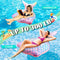 Inflatable Pool Float Mermaid Tail Pool Floating Chair with Cup Holders, Backrest, Mesh Bottom and Handles Summer Water Fun Beach Party Swimming Pool Toys for Kids Children Adults Water Activities