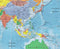 Swiftmaps World Premier Wall Map Poster Mural 24h x 36w