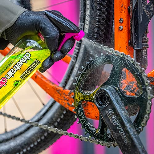 Muc-Off Drivetrain Cleaner, 500ml - Effective Bike Chain Cleaner and Chain Degreaser Spray for Bicycle Cleaning - Bike Cleaner for MTB/Gravel/Road/BMX Bike Chains, Black