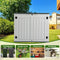 Zevemomo Resin Outdoor Storage Shed, All-Weather Horizontal Tool Shed w/o Shelf, Multi-Opening Door, Reinforced Floor, Lockable, 35 Cu.ft Capacity for Bike, Garbage Cans, Lawn Mower, Garden Tools