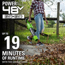Greenworks 48V (2 x 24V) Cordless Axial Blower (515 CFM / 125 MPH), (2) 2.0Ah Batteries and Dual Port Charger with 24V Pole Saw