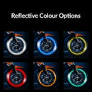 18" Reflective Rim Tape Wheel Stripe Decal Trim Sticker for Car Motorcycle, Enhanced Visibility and Safety, Easy Application, Set of 16 Strips