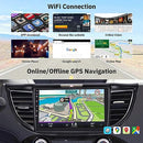 2+32G Android Car Stereo for Honda CRV 2012-2016 with Wireless Carplay, 9 Inch Touchscreen Car Radio with Android Auto HiFi Audio WiFi GPS Navigation FM/RDS Radio Dual Mic + Backup Camera