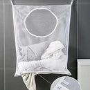 Hanging Laundry Bag Over Door Clothes Washing Storage Basket Foldable Hamper， 30.3x19.7 inches with 11.8-inch Wide Opening