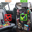 Car Backseat Organizer for Kick Mat, Extended Size and Larger Pockets Car Back Seat Protector with 11.5" Screen Tablet Holder + 19 Storage Pockets for Toy Bottle Tissue Box Travel Accessories (2 Pack)