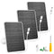 Solar Panel for Security Camera, 5W USB Solar Panel for DC 5V Security Camera, Micro USB & USB-C Port Solar Panel, IP65 Waterproof Solar Charger for Camera,360° Adjustable Mounting 13ft Cable, 3 Pack