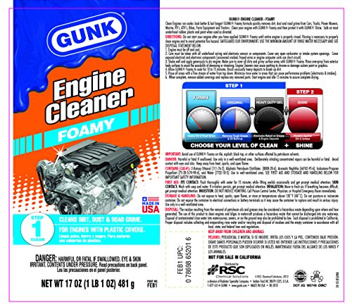Gunk FEB1-12PK 'Engine Brite' Engine Cleaner Foam - 17 oz, (Case of 12)