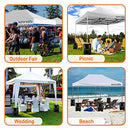 Pop Up Canopy Tent 10x20 - Commercial Instant Shelter Foldable/Collapsible Sun Shade Canopy Pop Up Tent w/Waterproof Tent Top, Portable Carry Bag & Sand Bag - SereneLife SLGZ20W (White)