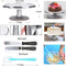 Mofish 92 Pcs Aluminum Cake Decorating Set Kit Supplies with Aluminium Alloy Rotating Cake Turntable & Leveler,24 Numbered Icing Tips,3 Spatulas,3 Comb Scrapers,2 Couplers,50 Disposable Pastry Bags