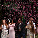 Gender Reveal Confetti Cannon - 4 Pack - Heart Shaped Pink Gender Reveal Cannons | Baby Gender Reveal Poppers | Boy or Girl Gender Reveal | Pink Confetti Poppers | Pink Party Poppers Confetti Shooter