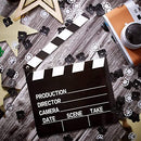 10 Pieces Movie Film Clap Board, 7 x 8 Inch Cardboard Movie Clapboard Movie Directors Clapper Writable Cut Action Scene Board for Movies Films Photo Props (White)