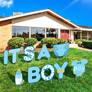 10 Pieces Gender Reveal Party Decorations Party Supplies Baby Shower Yard Signs Outdoor Yard Letters Lawn Signs with Stakes for Indoor Outdoor Garden Lawn Party Decorations (It's a Boy)