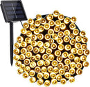 Solar Christmas Lights Outdoor 100 LED 12M/39ft 8 Modes Solar Powered Xmas Outdoor Lights Waterproof Starry Christmas Fairy Lights for Indoor Gardens Homes Wedding Holiday Party (Warm White)