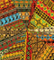 Ambesonne African Duvet Cover Set, Grunge Collage Motifs Traditional Art Ornate Geometric, Decorative 3 Piece Bedding Set with 2 Pillow Shams, California King, Yellow Orange