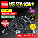 [2PCE] Handy Hardware Steel Security Cable, Heavy-Duty Theft Protection for Valuables and Equipment