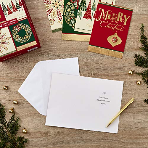 Hallmark Image Arts Boxed Christmas Cards Assortment, Elegant Icons (4 Designs, 24 Cards with Envelopes)