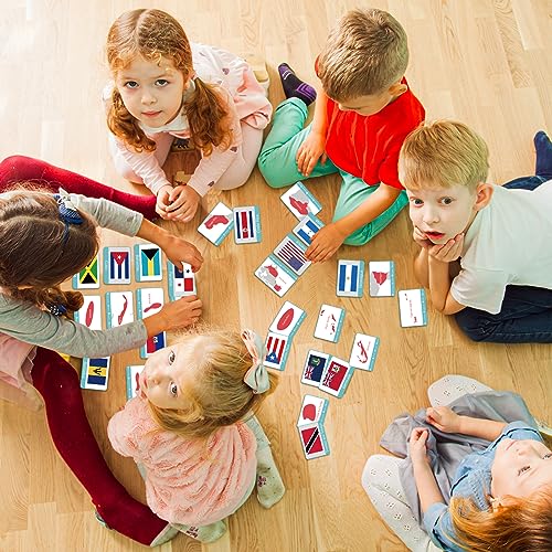 244PCS Countries of The World Flags Flash Cards Country Continent Capitals Population Country Flag Geography Educational Cards Game Gift for Kids Family & Adults All Countries Flags of The World Cards