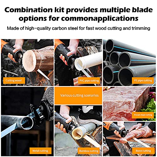 35Pcs Jig Saw Blade Set T-Shank Fast Cut Down Jigsaw Blade Jig High Carbon Steel Assorted Blades Saw Cutting Tool for Thin Metal Wood Plastic Cutting Compatible with Most Jig Saw