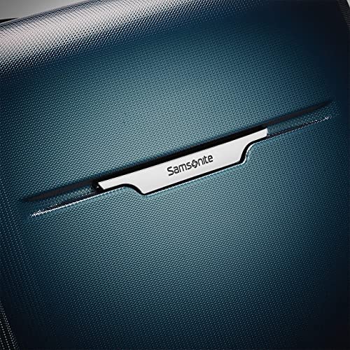 Samsonite Unisex-Adult Winfield 3 DLX Hardside Expandable Luggage with Spinners, Navy, Checked-Medium 25-Inch, Winfield 3 DLX Hardside Expandable Luggage with Spinners