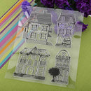 1 Set Transparent Scrapbook Photo Album Transparent Silicone House Stamps Clear Stamps For DIY Scrapbook Photo Cards