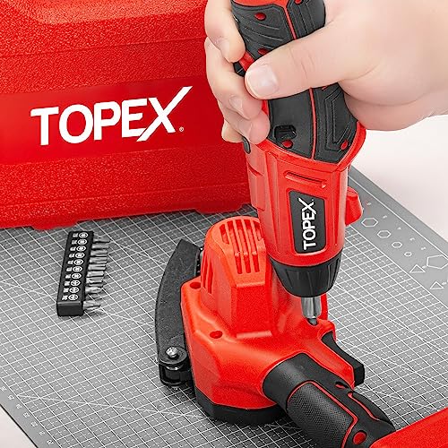 TOPEX 82 Piece Electric Screwdriver Set 4v Max Cordless Screwdriver Set CRV Screw Bits