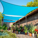 ShadeMart 16' x 20' Turquoise Sun Shade Sail UPF50 Rectangle Canopy Fabric Cloth Screen, Water and Air Permeable & UV Resistant, Heavy Duty, Carport Patio Outdoor - (We Customize Size)