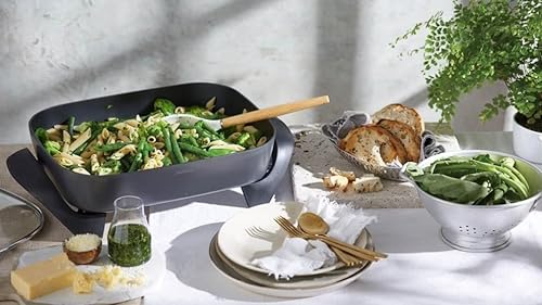 Sunbeam Banquet Electric Frying Pan and Skillet Set, DiamondForce Non-Stick Pan Coating, Even Heat Cooking, Easy Wipe-Clean Up, Black