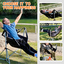 KingCamp Hammock Camping Chair Swinging Rocking Recliner Chair for Backyard Lawn Beach Camp Outside Indoor Adults Portable Lounger Folding Chair Hold Up to 300lbs with Carrying Bag(Black/Grey-2 Pack)