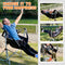 KingCamp Hammock Camping Chair Swinging Rocking Recliner Chair for Backyard Lawn Beach Camp Outside Indoor Adults Portable Lounger Folding Chair Hold Up to 300lbs with Carrying Bag(Black/Grey-2 Pack)