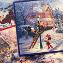 Hallmark Thomas Kinkade Boxed Christmas Cards Assortment, Mickey Mouse (3 Designs, 24 Christmas Cards with Envelopes), 5XPX1034
