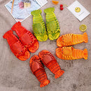 LAEFERO Lobster Slippers, Lobster Flip Flops, Lobster Scandals, Lobster Slides, Summer Slippers for Adults (Orange, Women 5.5-6/ Men 4-5)