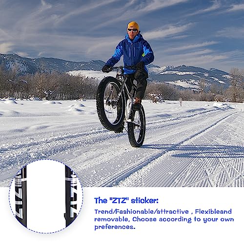 ZTZ 26 * 4.0 inch Fat Tire MTB Air Suspension Fork - Ultralight Rebound Adjustment Front Fork,120mm Travel, 135mm Spacing Hub，9mm QR，Crown Lockout， Ideal for Snow Beach XC Mountain Bikes