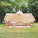 S'more Bello 4-Person Canvas Camping Tent, 4-Season Bell Tent Yurt Tent, Waterproof and Windproof Glamping Tent, Hot Tent with Stove Jack, Ideal for Family Camping, Hiking, Backpacking