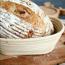 10" Oval Bread Proofing Basket Pack 2 Sourdough Bannetons Bortform Proving Rattan Basket Hold 500g Dough with Linen Liner Cloth