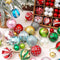 (42 Pcs) Christmas Decorations,Christmas Tree Balls Ornaments,ZANZER Christmas Baubles,Shiny Printed Decorative Balls Christmas Tree Ornaments Pinecone Pendants Christmas Decor