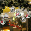 100 Set 3.15 Inch Christmas Clear Plastic Fillable Ball Ornament Set Christmas Tree Baubles Fillable Transparent DIY Acrylic Crafts Ball with Decorations for Christmas Party Holiday Home(Clear)