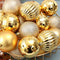 4cm/1.6inch Christmas Ball Ornaments - 34Pcs Shatterproof Plastic Christmas Balls, with Hanging Loop Sparkling Halloween Christmas Tree Ornaments Balls for Holiday and Party Decoration (Golden)