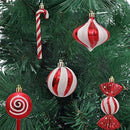 Generic 14Pcs Candy Christmas Hanging Ornaments Pendants Adornment with Rope Christmas Tree Decoration Peppermint Candy Cane for Xmas Tree Holiday