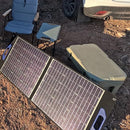 100 Watt Folding Portable Solar Panel- New Shade Stopper™ Tech: Output DOESN'T drop like a rock in partial shade