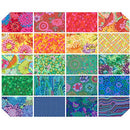 Kaffe Fassett Classics Plus Rainbow 5" Charm Pack for Free Spirit Fabrics 42 5" Fabric Squares