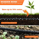 Soaker Hose 150 FT for Garden with 1/2" Diameter Irrigation Hose Save 70% of Water Solid Brass Interface Eminently Suitable for Lawn and Garden Bed Cover