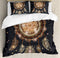 Ambesonne Mandala Duvet Cover Set King Size, Native American Dreamcatcher Motif Magic Feathers Hippie Design on Starry Backdrop, Decorative 3 Piece Bedding Set with 2 Pillow Shams, Multicolor
