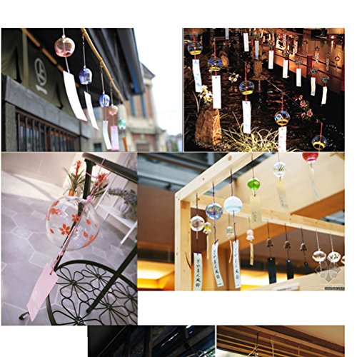 Glass Wind Chimes Japanese-style Wind Chime Simple and Beautiful Label Pendnat Chimes Wind Bells