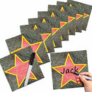 Gersoniel 25 Packs Star Sticker Decor with Black Marker for Movie Theme Red Carpet Oscar Party Decorations