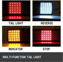 [2 Pack] 75 LED Tail Lights Stop Indicator Reverse Lamp 12V Trailer Truck Ute Light