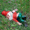 9.5 Inch High Funny Drunk Garden Gnomes Outdoor Large Statue, Naughty Statuette Lawn Decoration Dwarf Sculpture Terrace Garden Decoration Landscape Porch Decoration Outdoor Gift (Red)