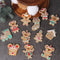 12pcs Christmas Ornaments Gingerbread Man Xmas Tree Decorations Christmas Stocking Plastic Figurines Ornaments with Sugar Cookie House for Christmas Tree Hanging Party Ornaments DIY Decor 7.5cm Tall