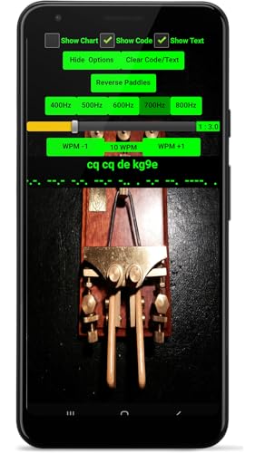 2 Amateur ham radio CW Morse code practice oscillators software app for Android iambic paddle and straight horizontal lever